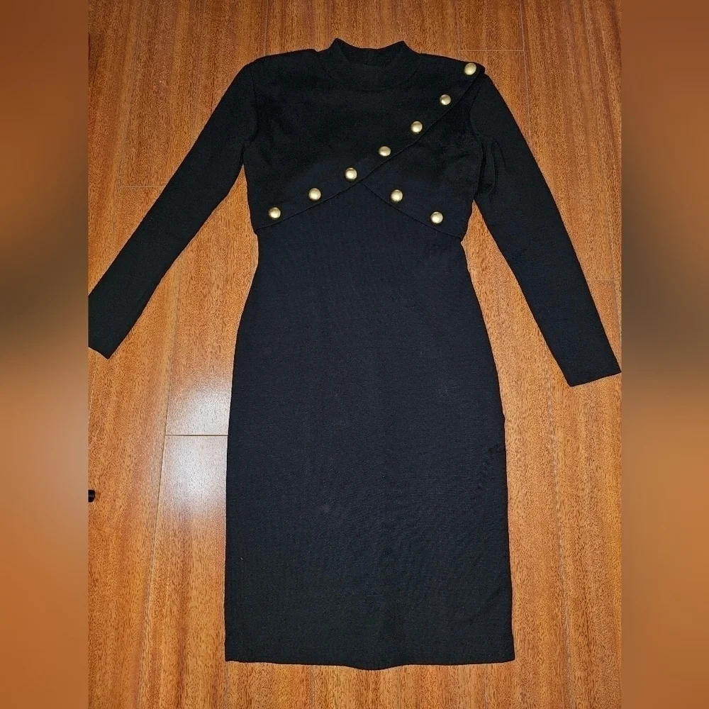 Vintage Authentic ANDREA JOVINE Dress 100% Wool Size M - Picture 6 of 17